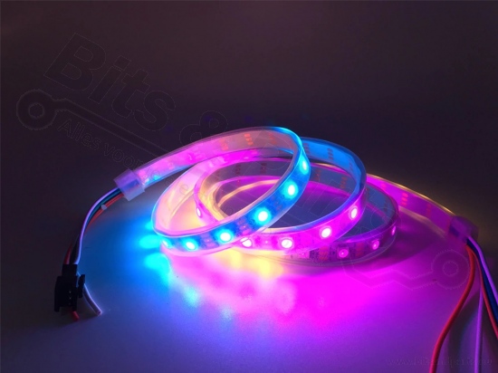 LED Strip RGB WS2812 5V - IP67 - 60 LEDs/m - 5 meters black 